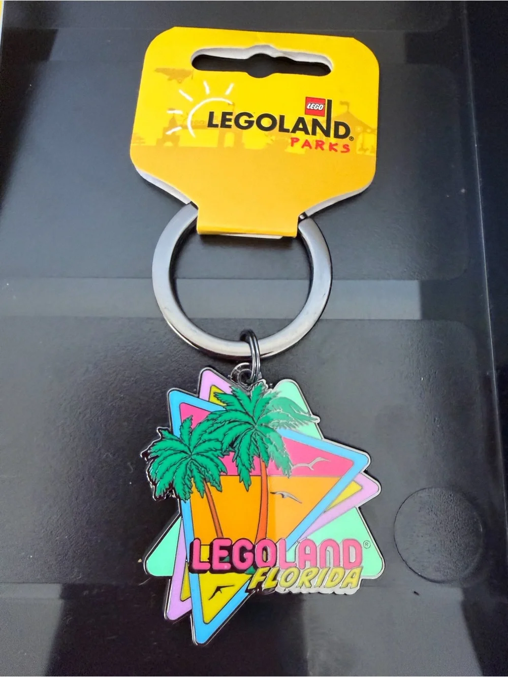 Legoland LEGO Florida Colorful Palm Tree Enamel Keychain - Collectible Tradable